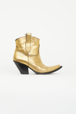 Maison Margiela Gold Western Ankle Boot