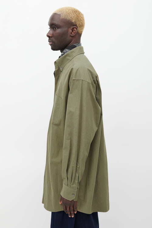 Maison Margiela Green Oversized One Pocket Shirt