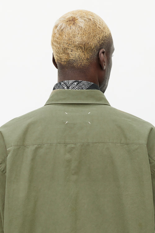 Maison Margiela Green Oversized One Pocket Shirt