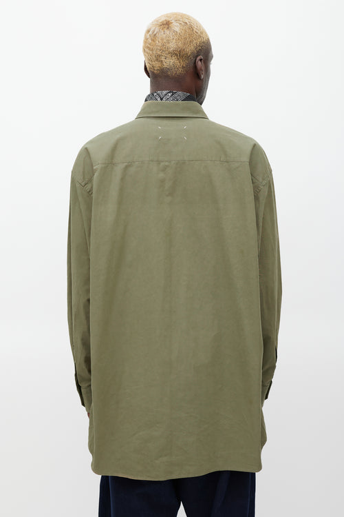 Maison Margiela Green Oversized One Pocket Shirt