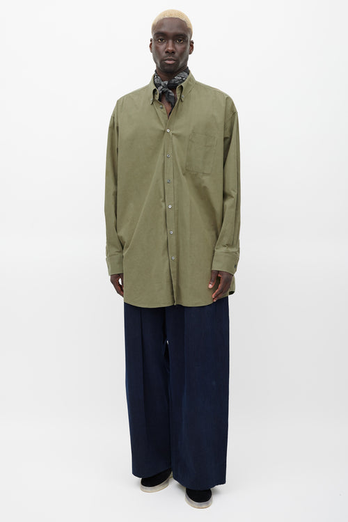 Maison Margiela Green Oversized One Pocket Shirt