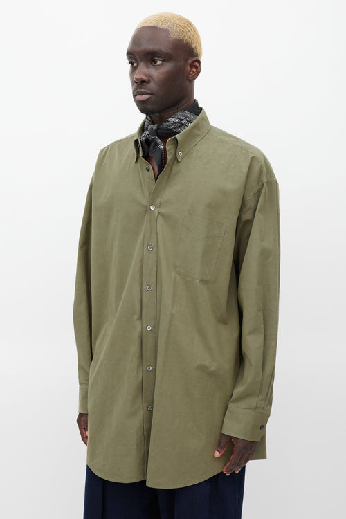 Maison Margiela Green Oversized One Pocket Shirt