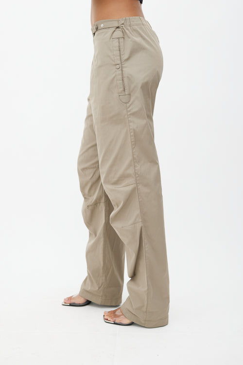 Maison Margiela Green Wide Leg Trouser