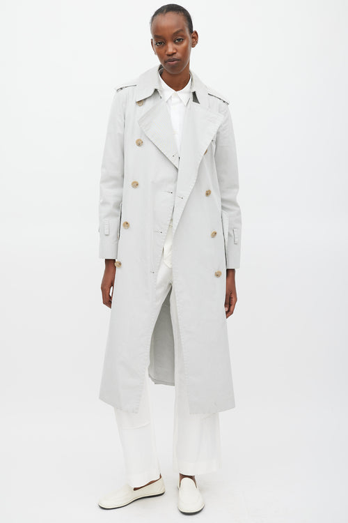 Maison Margiela Grey Belted Trench Coat