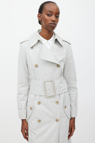 Maison Margiela Grey Belted Trench Coat