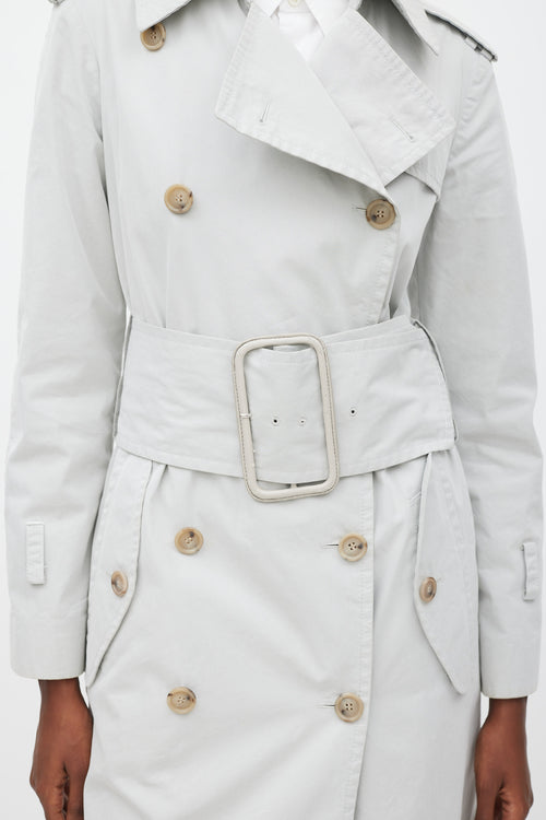 Maison Margiela Grey Belted Trench Coat