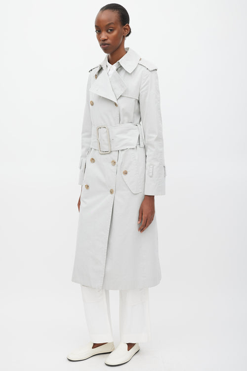 Maison Margiela Grey Belted Trench Coat