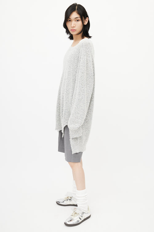 Maison Margiela Grey Boucle Knit Sweater