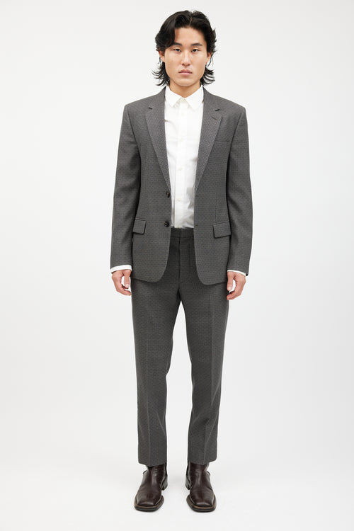 Maison Margiela Grey Geometric Wool Suit