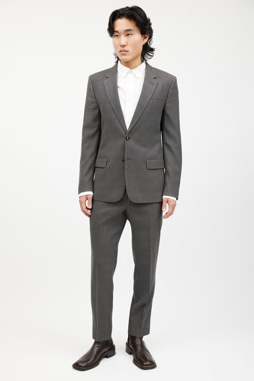 Maison Margiela Grey Geometric Wool Suit