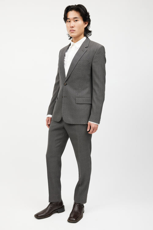 Maison Margiela Grey Geometric Wool Suit