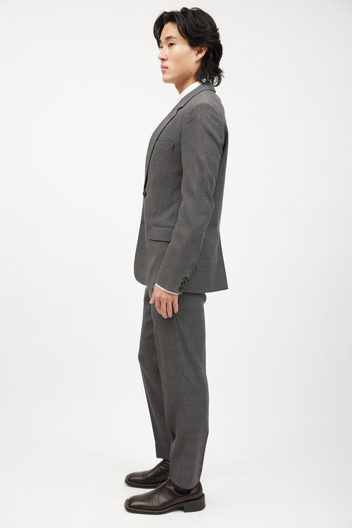 Maison Margiela Grey Geometric Wool Suit