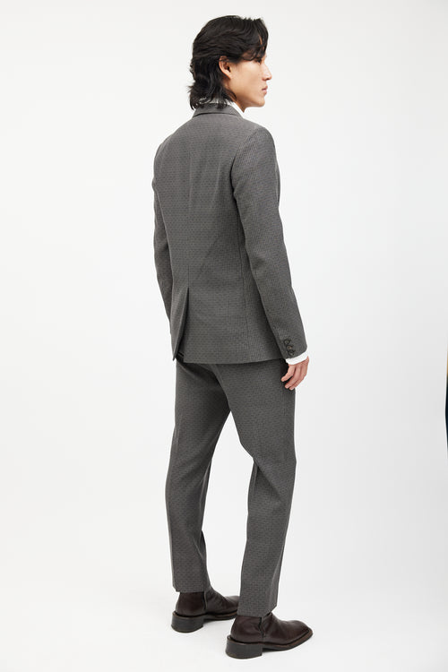 Maison Margiela Grey Geometric Wool Suit