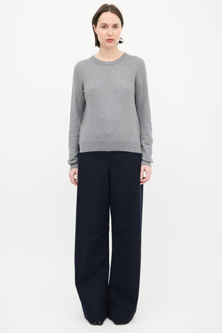 Maison Margiela Grey Knit Round Neck Sweater