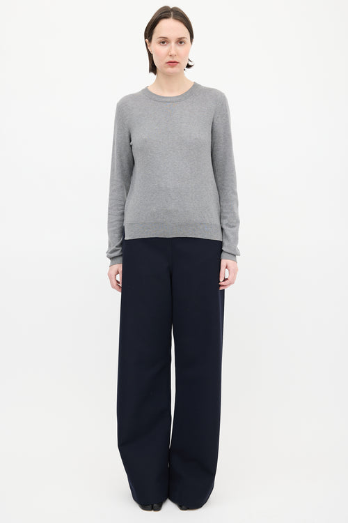 Maison Margiela Grey Knit Round Neck Sweater