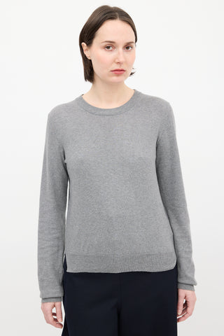 Maison Margiela Grey Knit Round Neck Sweater