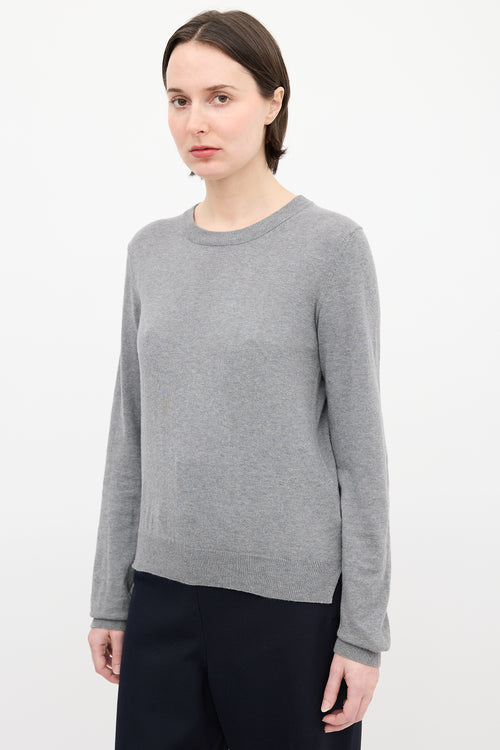 Maison Margiela Grey Knit Round Neck Sweater