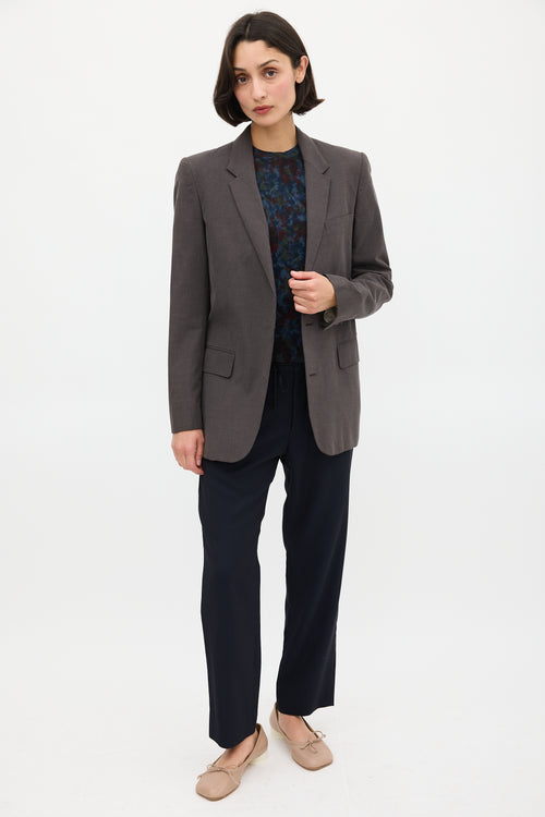 Maison Margiela Brown Cotton Inverted Button Blazer