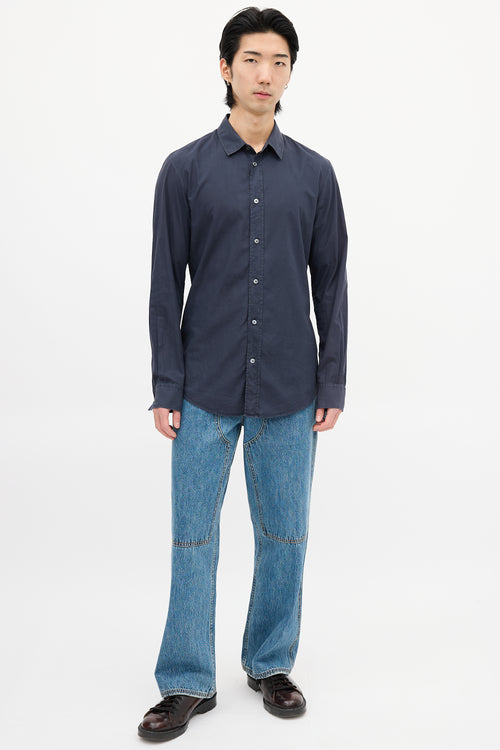 Maison Margiela Navy Button Up Shirt