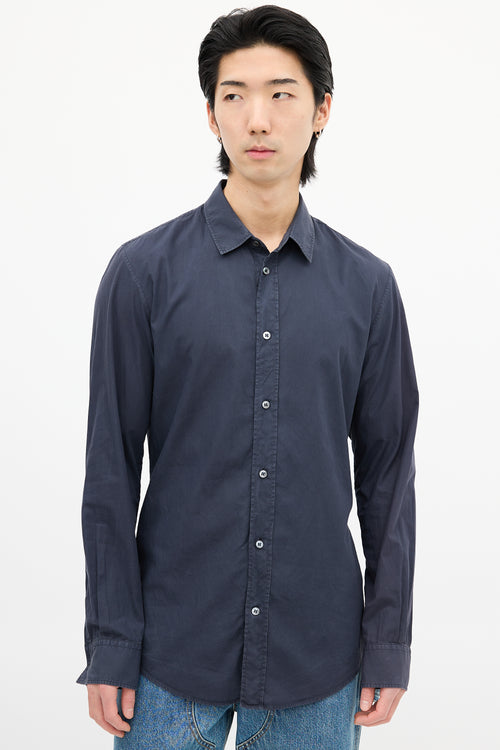 Maison Margiela Navy Button Up Shirt