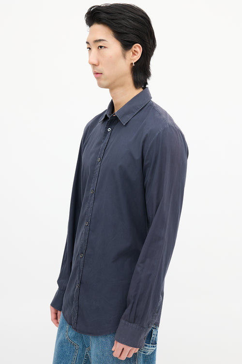 Maison Margiela Navy Button Up Shirt