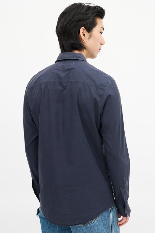 Maison Margiela Navy Button Up Shirt