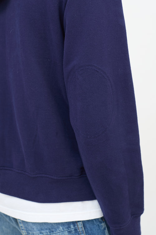 Maison Margiela Navy Cotton Deconstructed Hoodie