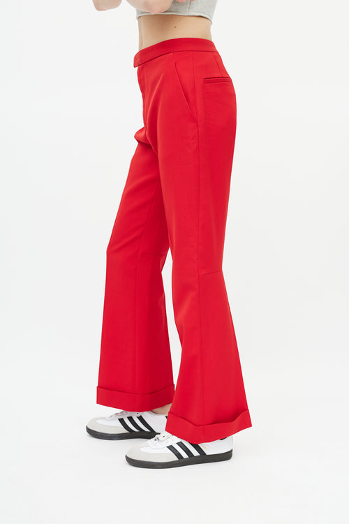 Maison Margiela Red Straight Leg Trouser