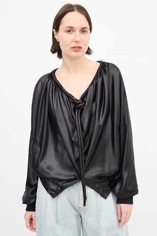 Maison Margiela SS 2008 Satin Drawstring Bomber Jacket