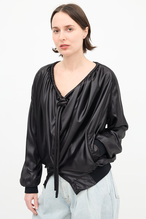 Maison Margiela SS 2008 Satin Drawstring Bomber Jacket