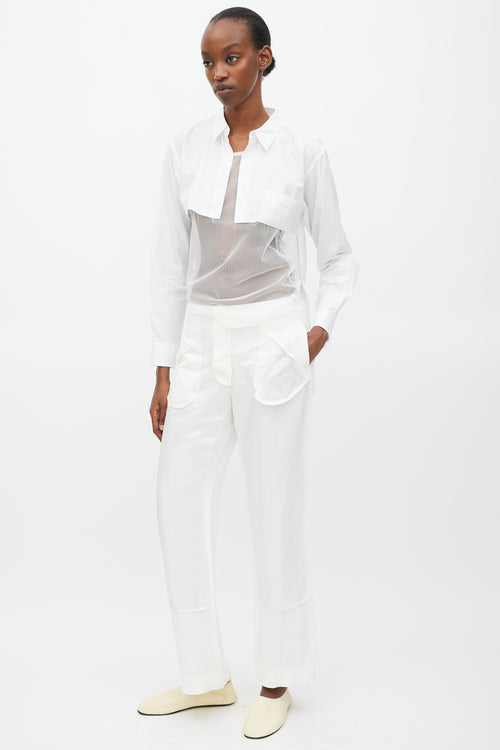 Maison Margiela Spring 2003 White Linen Inside Out Trouser