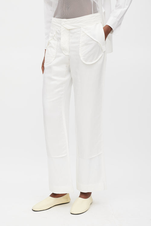 Maison Margiela Spring 2003 White Linen Inside Out Trouser