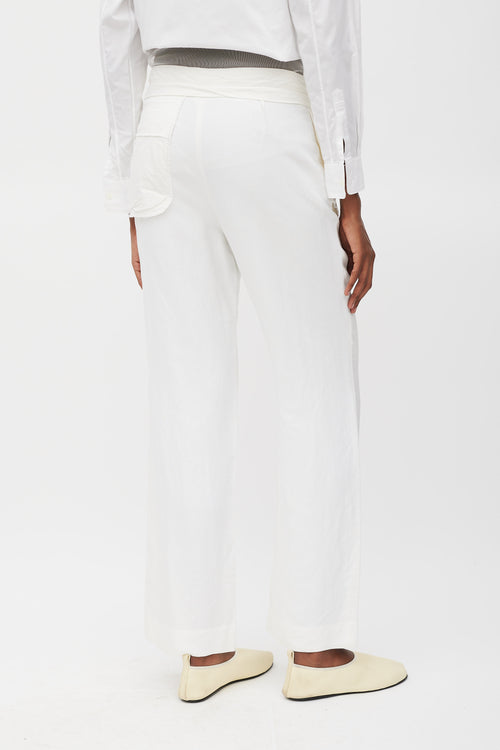 Maison Margiela Spring 2003 White Linen Inside Out Trouser