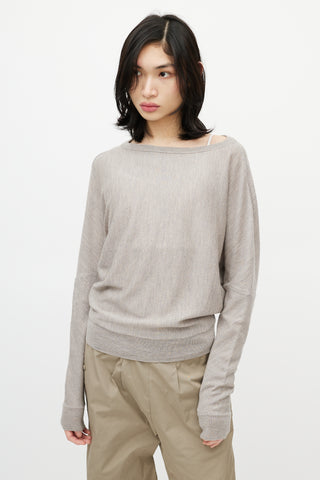 Maison Margiela Taupe Wool Sweater