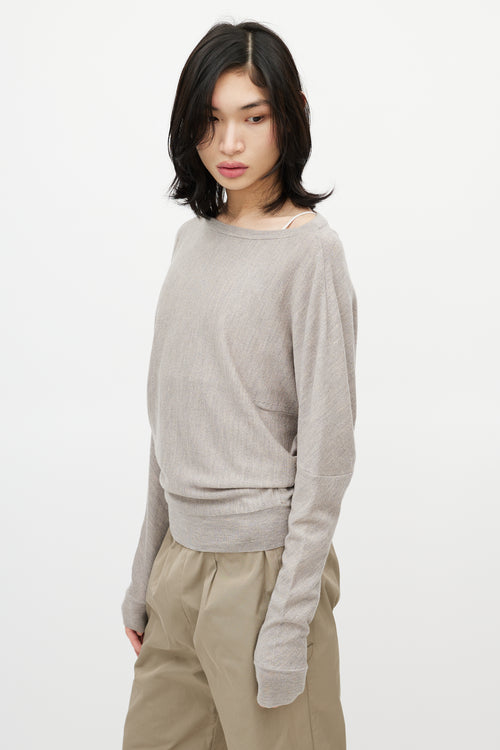 Maison Margiela Taupe Wool Sweater