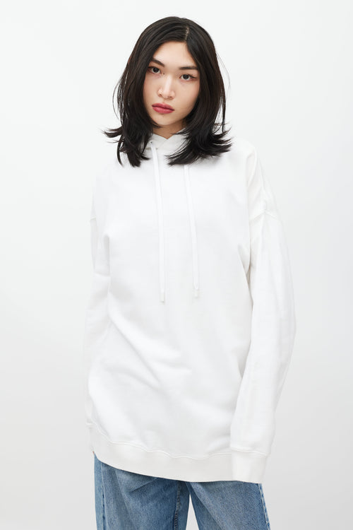 Maison Margiela White 
Black Number Print Hoodie