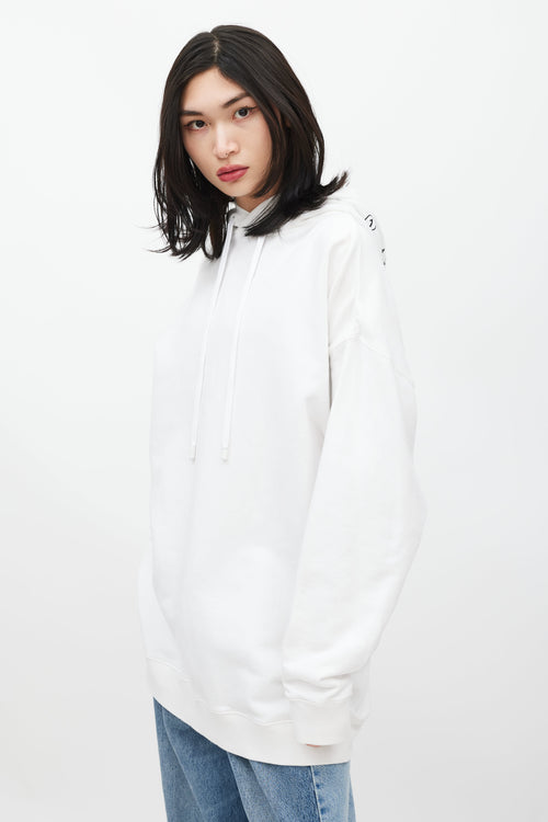 Maison Margiela White 
Black Number Print Hoodie