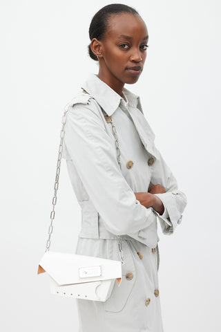 Maison Margiela White Patent Leather Snatched Classique Bag