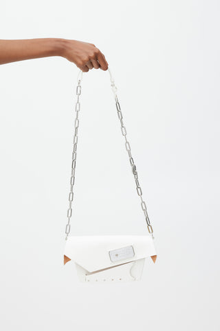 Maison Margiela White Patent Leather Snatched Classique Bag