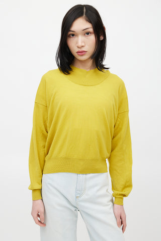 Maison Margiela Yellow Knit Wrap Sweater