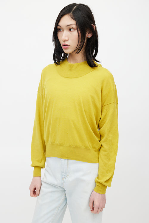 Maison Margiela Yellow Knit Wrap Sweater