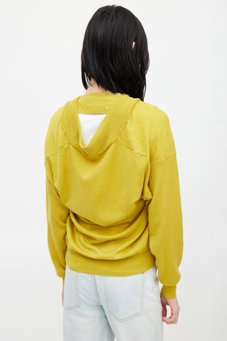 Maison Margiela Yellow Knit Wrap Sweater