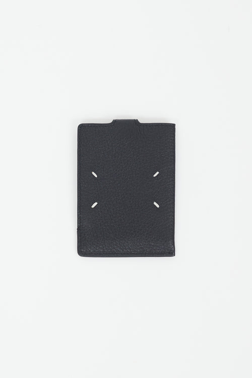 Maison Margiela Black Leather Slip Passport Holder