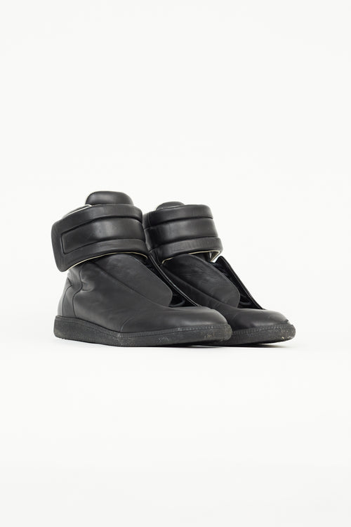 Maison Margiela Black Leather Future High Top Sneaker