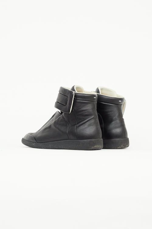 Maison Margiela Black Leather Future High Top Sneaker