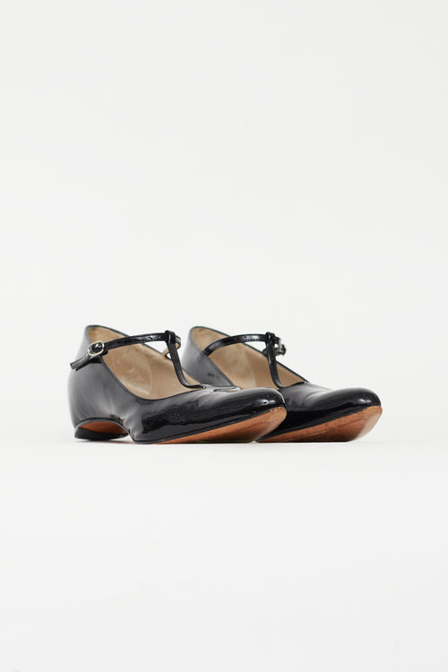 Maison Margiela Black Patent Leather Mary Jane Flat