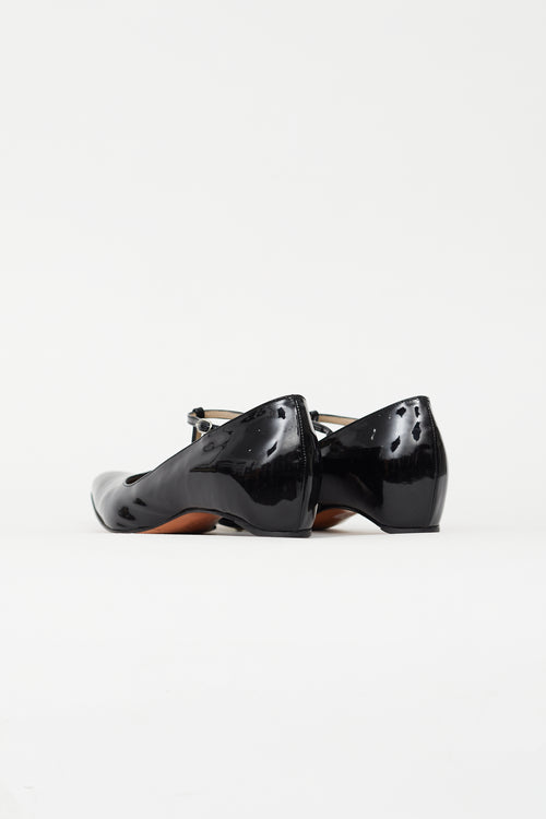 Maison Margiela Black Patent Leather Mary Jane Flat