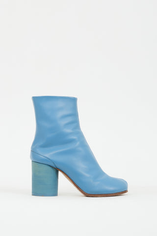 Maison Margiela Blue Leather Tabi Heeled Boot