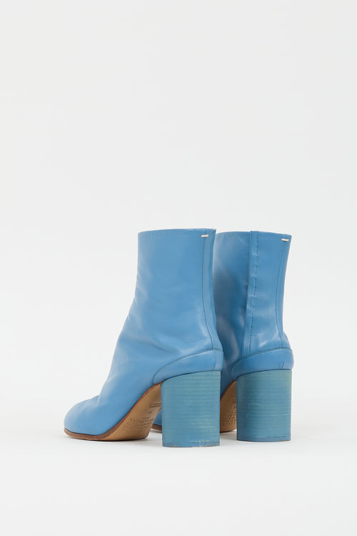 Maison Margiela Blue Leather Tabi Heeled Boot