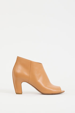 Maison Margiela Brown Leather Peep Toe Bootie